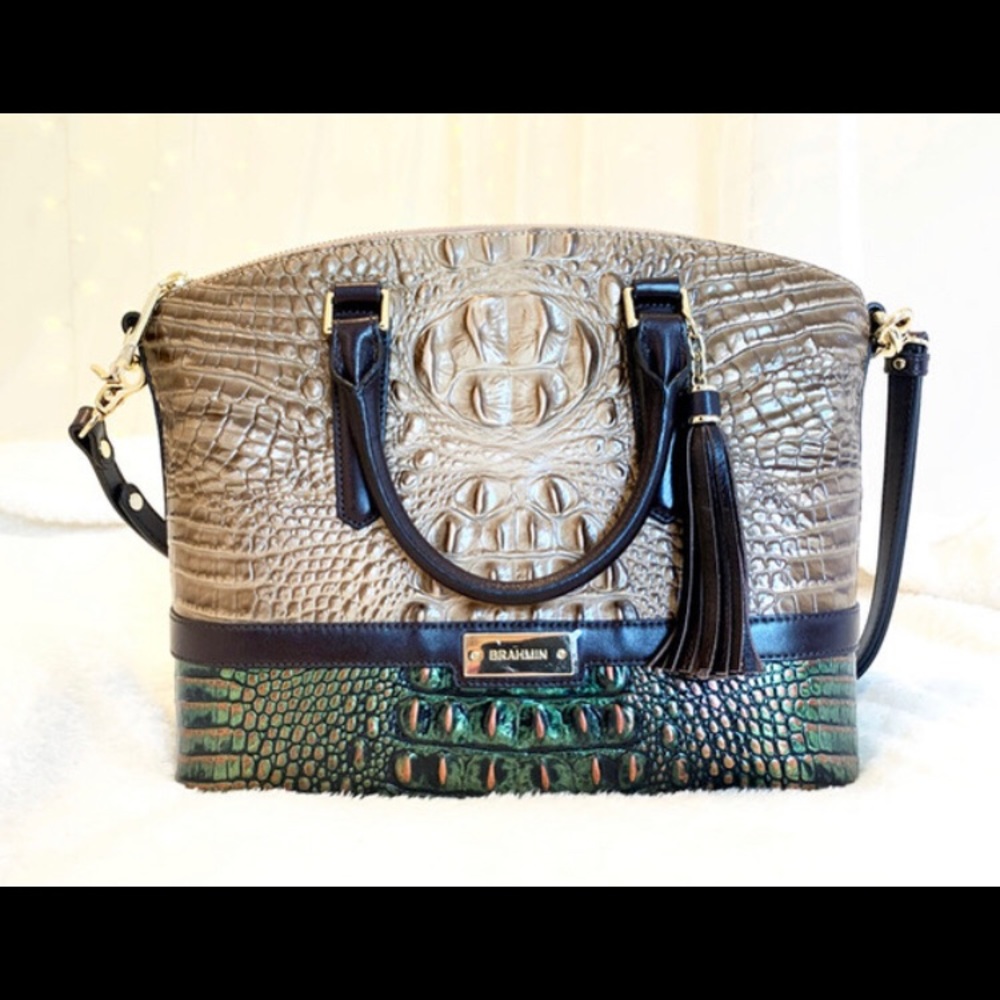 Brahmin Satchel Kingfisher